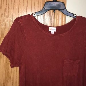 Lularoe rust-colored acid wash Carly size S.